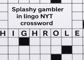 splashy gambler in lingo nyt crossword